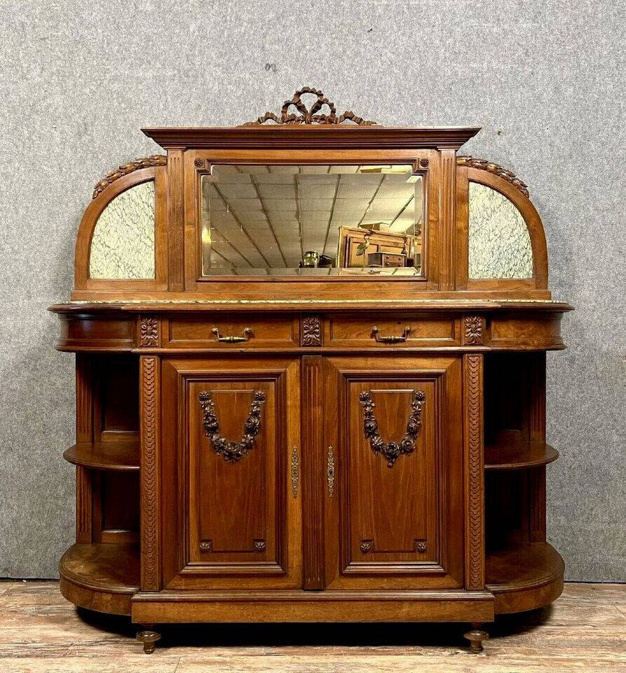 Louis XVI half-moon shaped walnut sideboard circa 1850