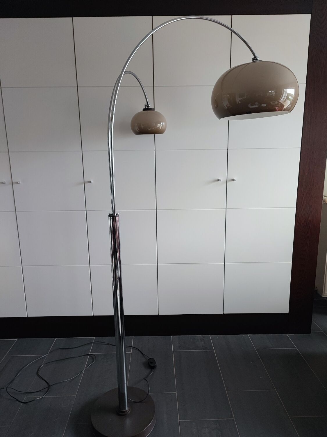 Dijkstra floor lamp chrome and plastic