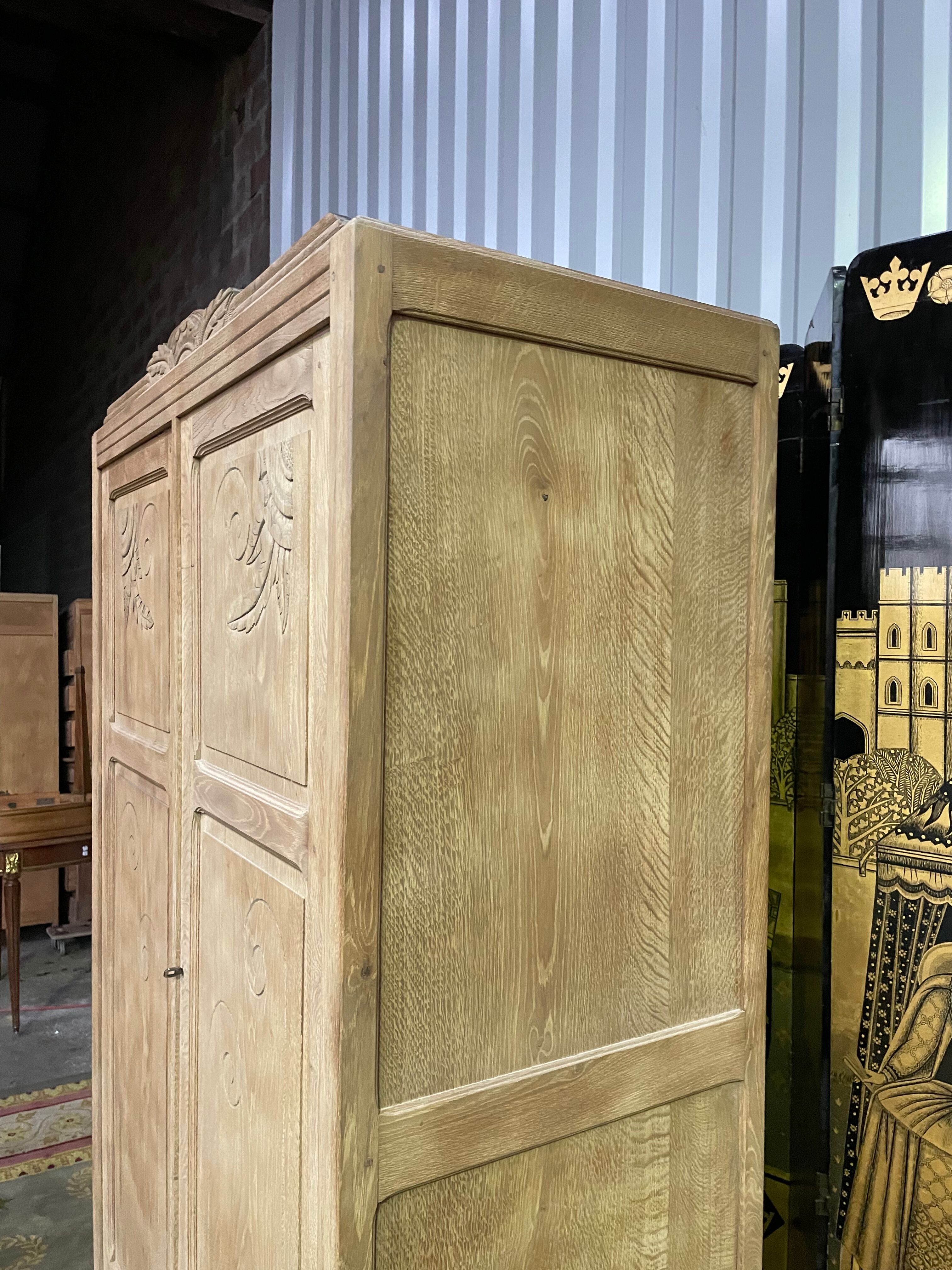 Wardrobe -Art Deco solid oak