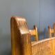 Solid oak brutalist dining chairs, 1960s