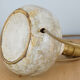 Lamp foot in glazed gray stoneware signed, 60s or 70s