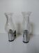 Italian chrome glass tulip wall lights 70s