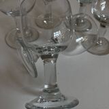 Set de 6 verres tulipe, XIXème