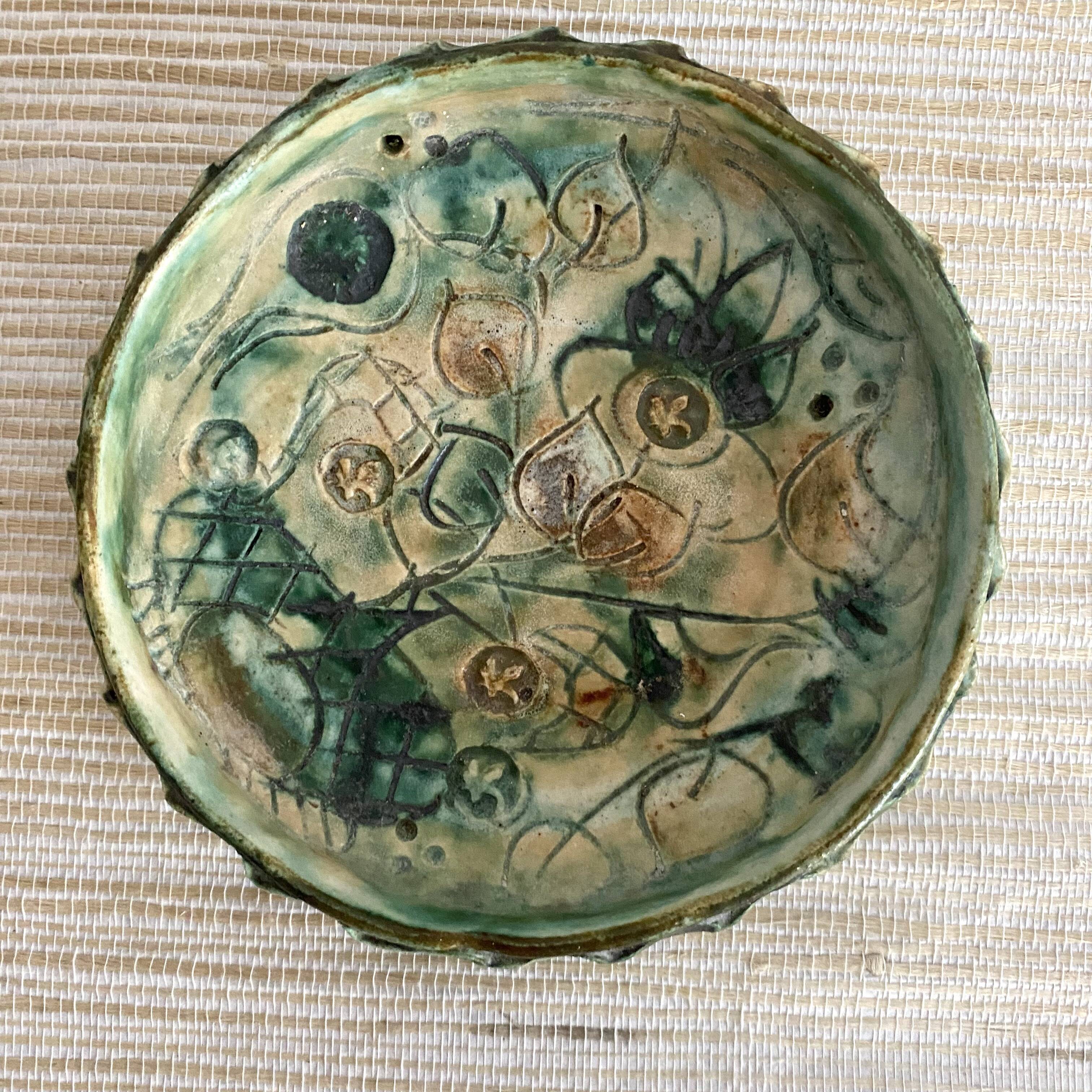 Ceramic pocket emptier signed Françoise Chedeville, 1970