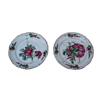 2 Faience plates