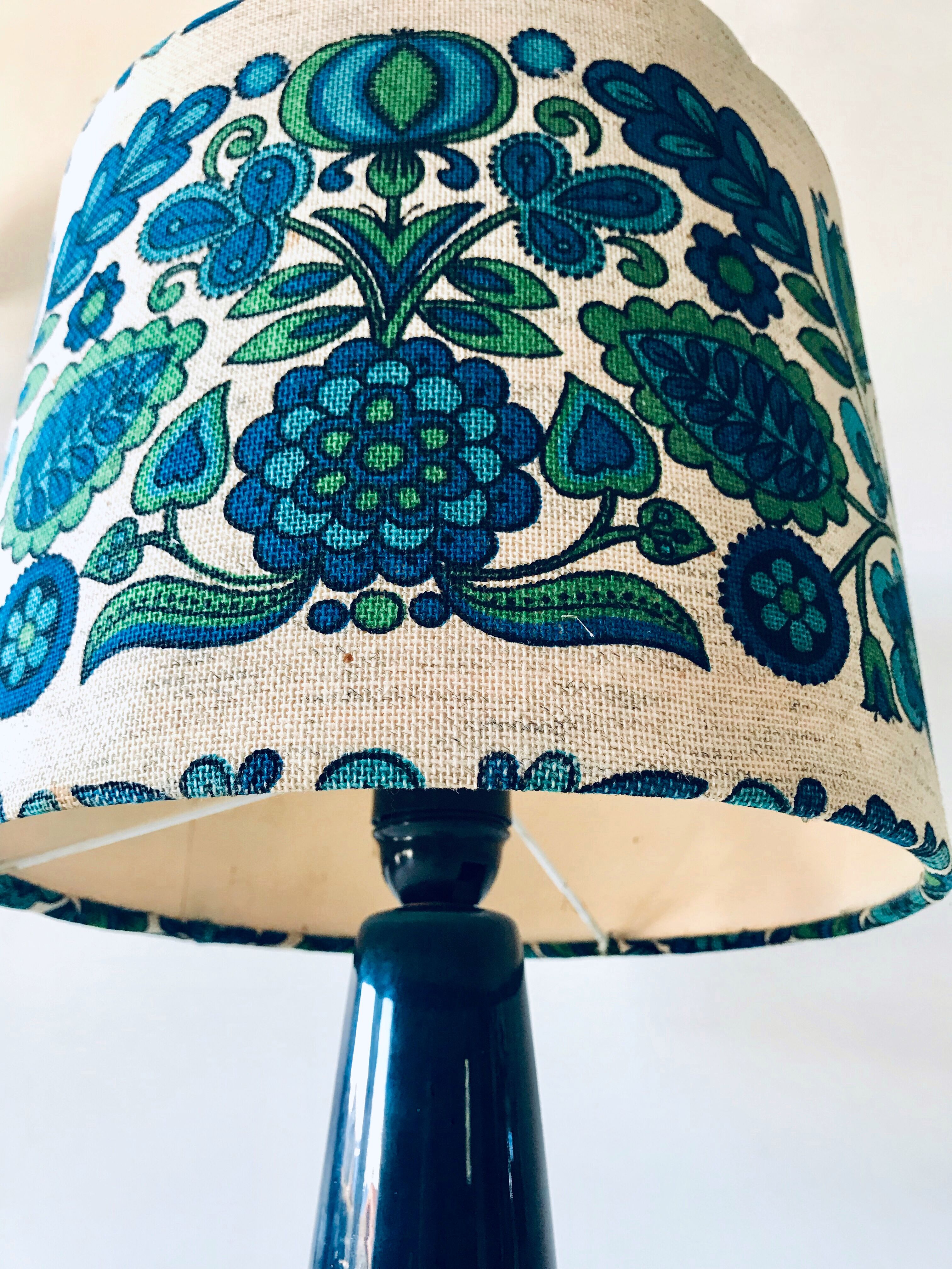 70s blue lamp