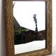 Mirror wooden gold stucco nineteenth 49 x 40 cm