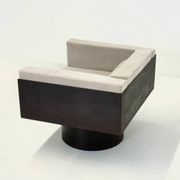 Ensemble de 2 chaises longues sculpturales en métal italien