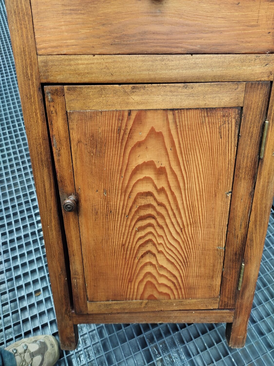 Solid oak country jam cupboard
