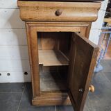 Louis Philippe style bedside table in solid oak
