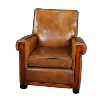 Art Deco leather design armchair