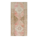 3x6 Turkish Pale Red & Brown Oriental Vintage Rug, 95x196Cm