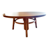 70s rattan coffee table