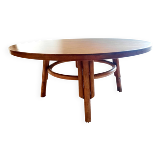Table basse rotin 70s
