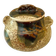 Vegetable dish, covered pot, glazed ceramic art, 1970s, signature to be identified