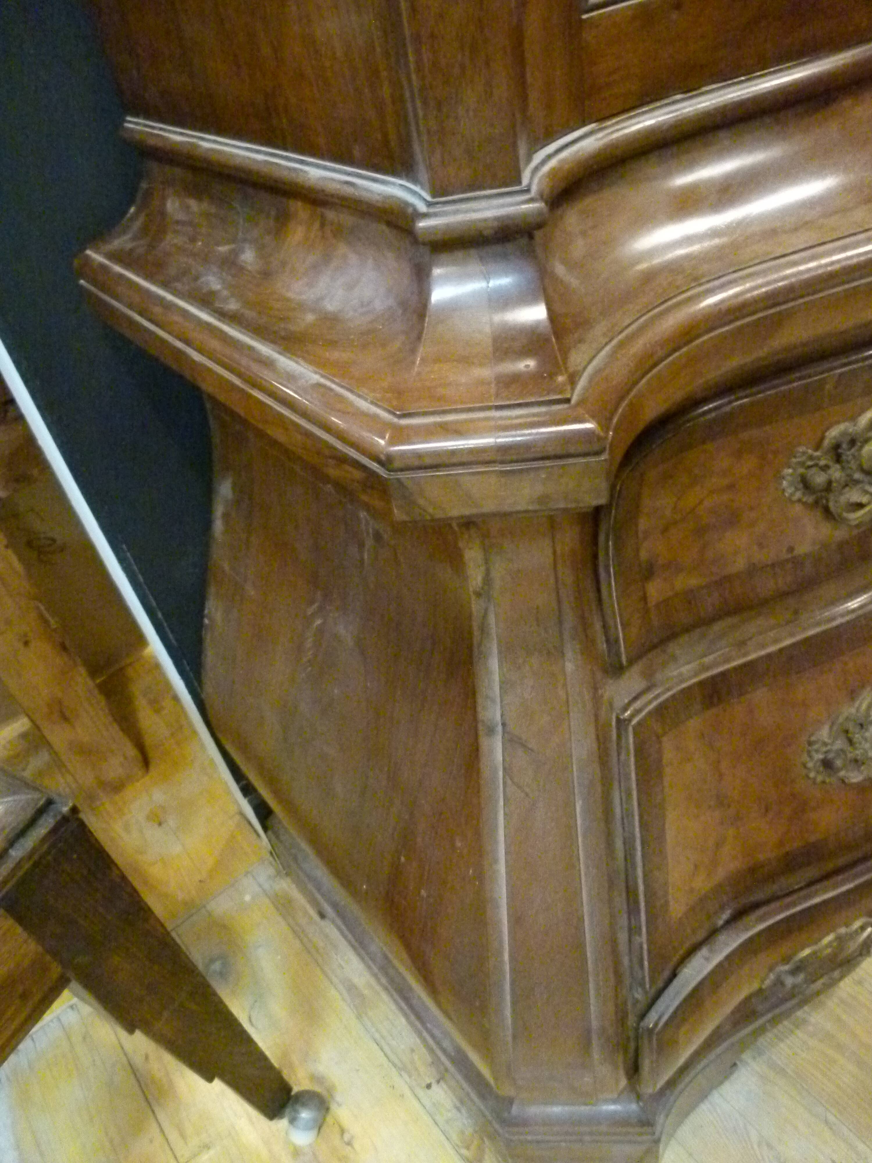 English mahogany showcase XXth