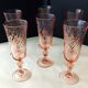 6 Champagne flutes Luminarc Model Rosaline Vintage