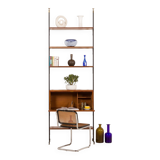 Italian vintage floor to celling wall unit with a bureau or a bar cabinet