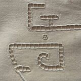 Old embroidered sheet monogram