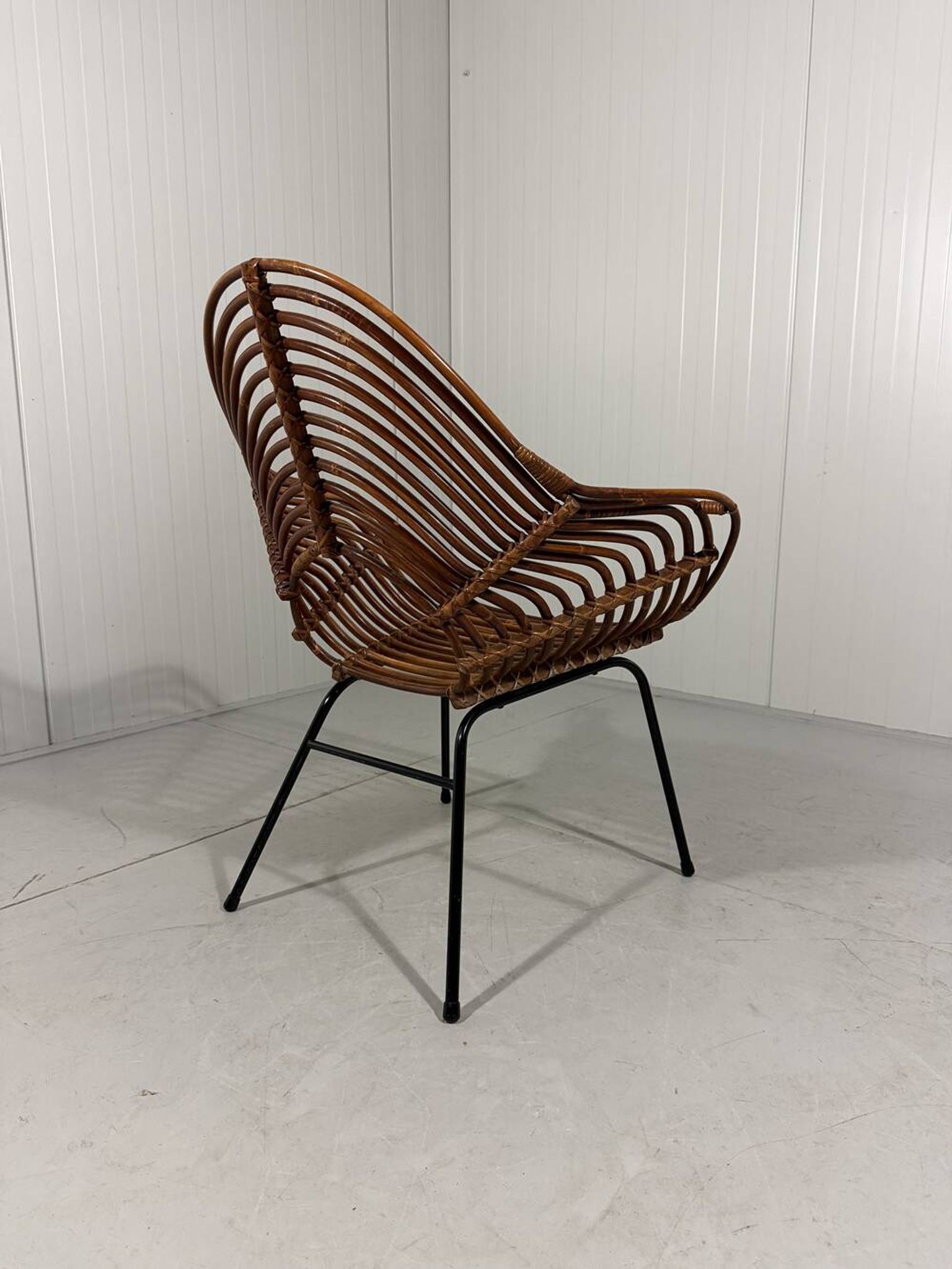Rattan easy chairs by Rohé Noordwolde, Netherlands 1950-60’s