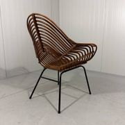 Rattan easy chairs by Rohé Noordwolde, Netherlands 1950-60’s