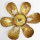 Wall light, ceiling light in gilded metal with gold leaf, 1970-1980