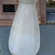 Hyacinth vase in frosted glass art deco foliage pattern