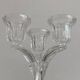 Paire de bougeoirs à trois branches en cristal d'Arques