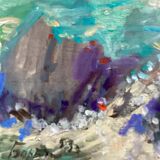 Oil painting on canvas / cardboard signed dimensions: height -37cm - width -43