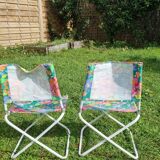 pair folding beach chairs