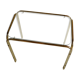 Glass side coffee table 70s