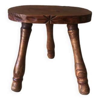 Old folk art stool
