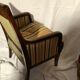 Fauteuil bergère aux dauphins époque Restauration