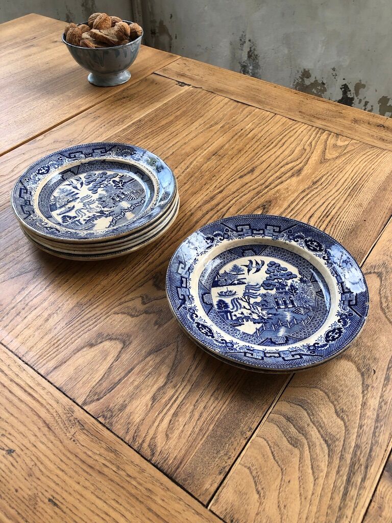 Set assiettes « chinoiserie » anglaises Adams & Sons