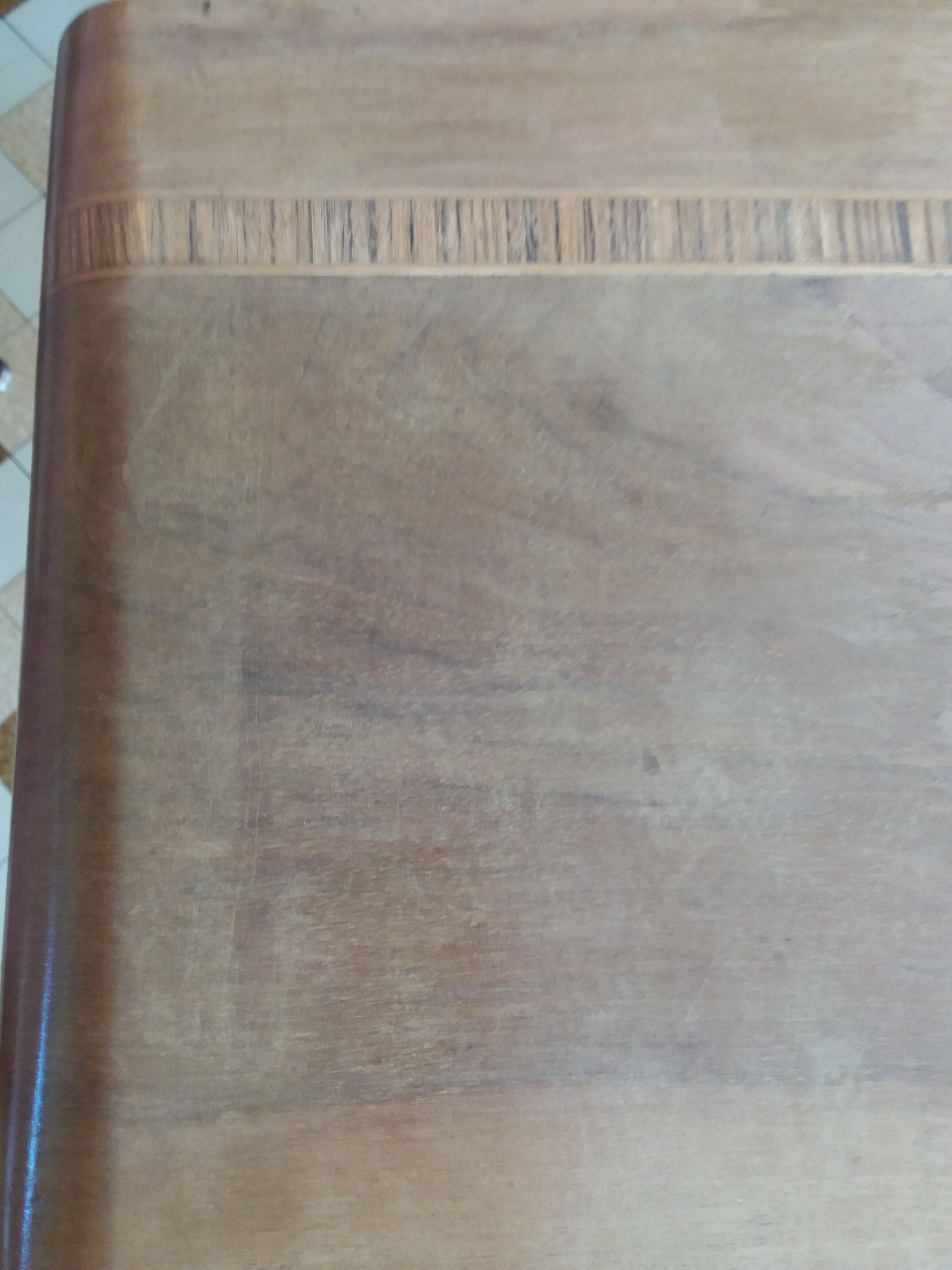 Art Deco curved wood console