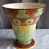 Art-deco vasque lamp in faience