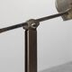 Art Deco Industrial metal and travertine Desk Lamp, Belgium 1930s