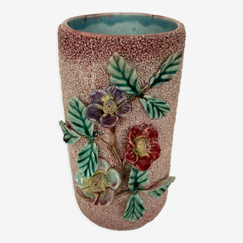 Vase barbotine relief début XIXeme