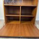 Teak furniture — sliding display cabinet + drop-down door