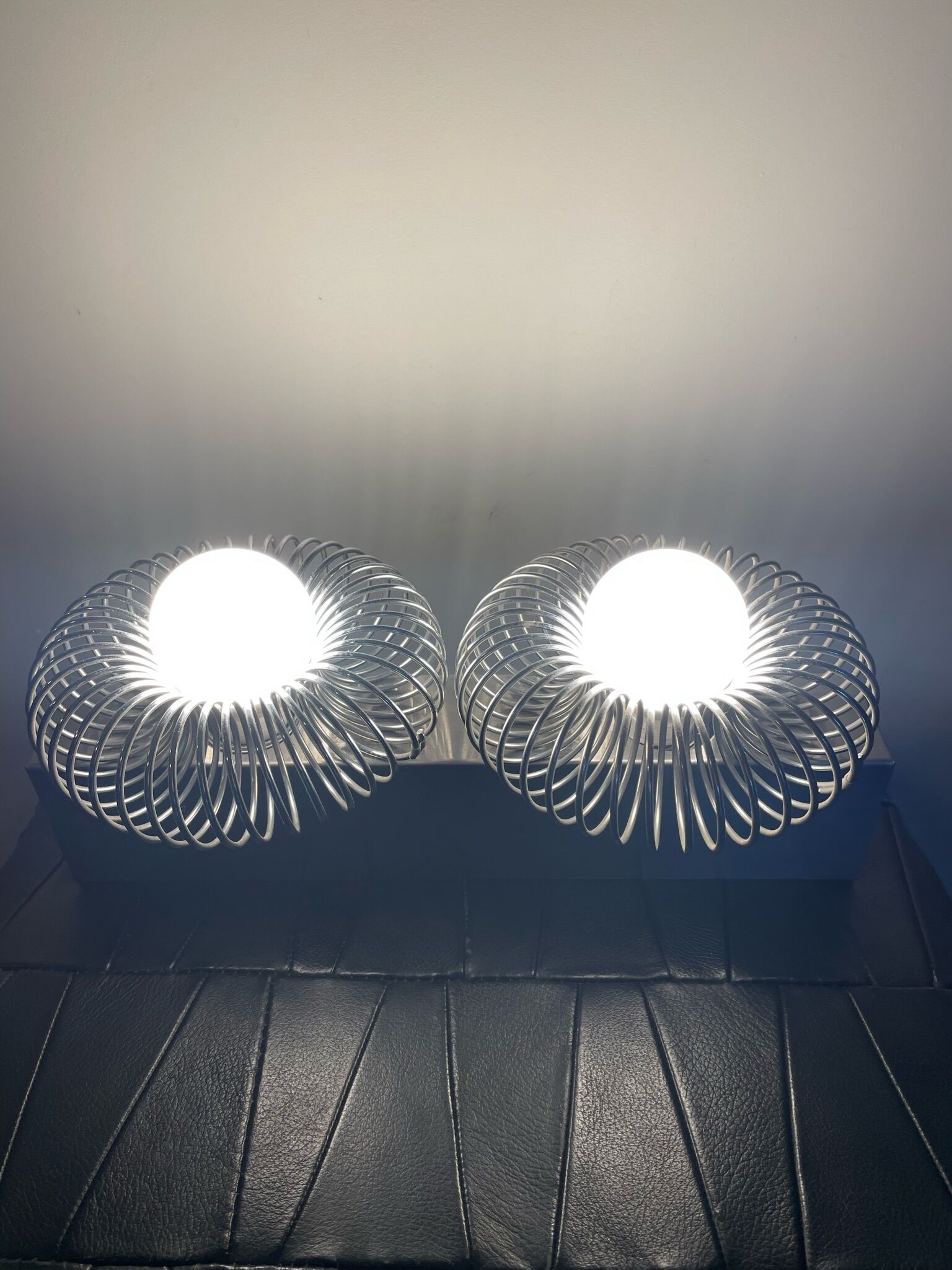 Vintage double spring wall lamp