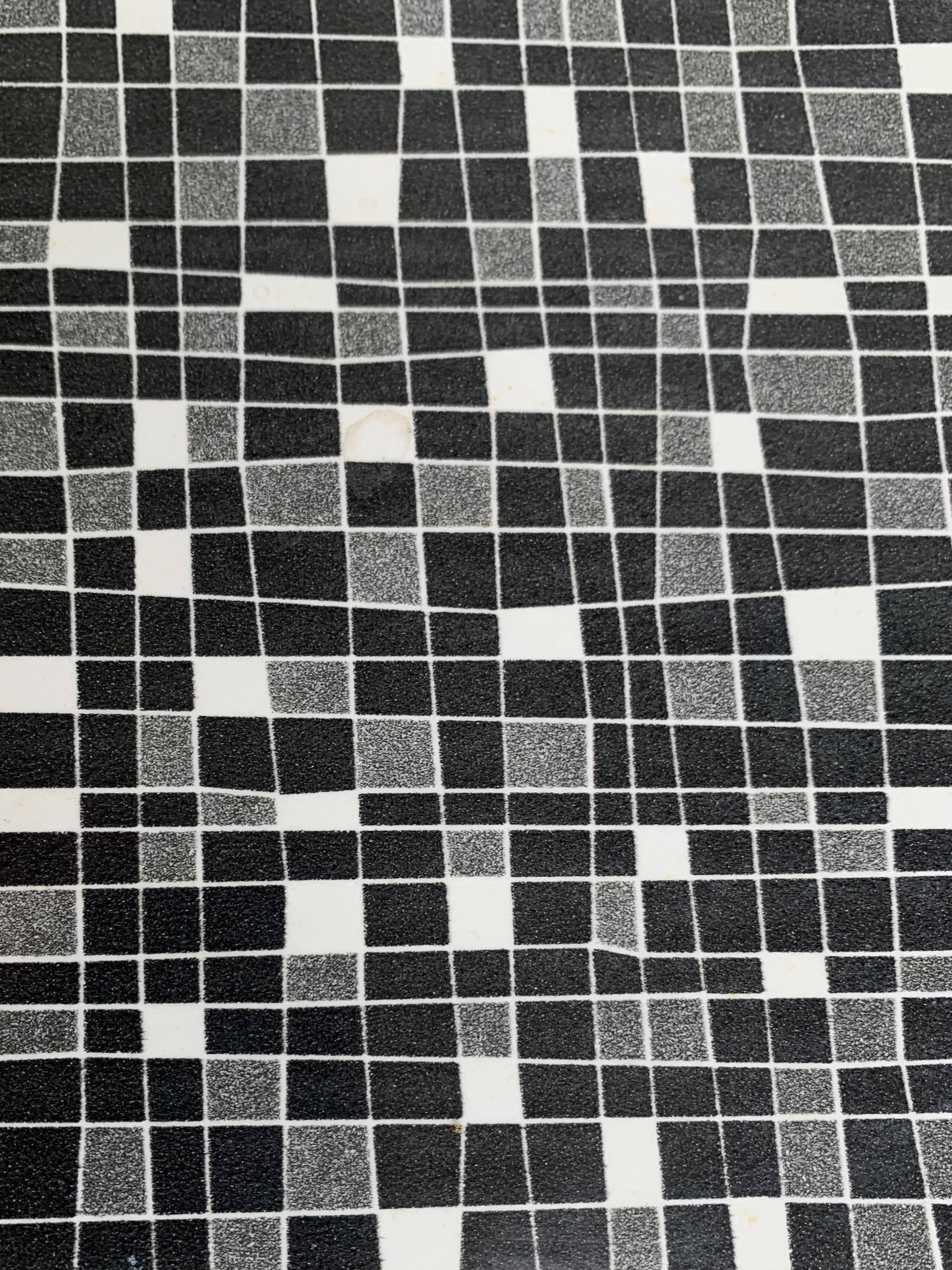 Mid-century teak coffee table with graphic motif, Germany 1950-60