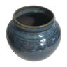 Vase boule céramique bleu décoration années 70 vintage