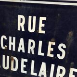 Place émaillée "Rue Charles Baudelaire"
