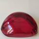 Cendrier/Vide poche en verre d Art soufflé Murano/Italie. Couleur rouge rubis/ambre