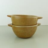 Set of 6 CNP Grès Village stoneware bowls