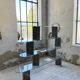 Roche Bobois stone and glass sculpture shelf 1970s