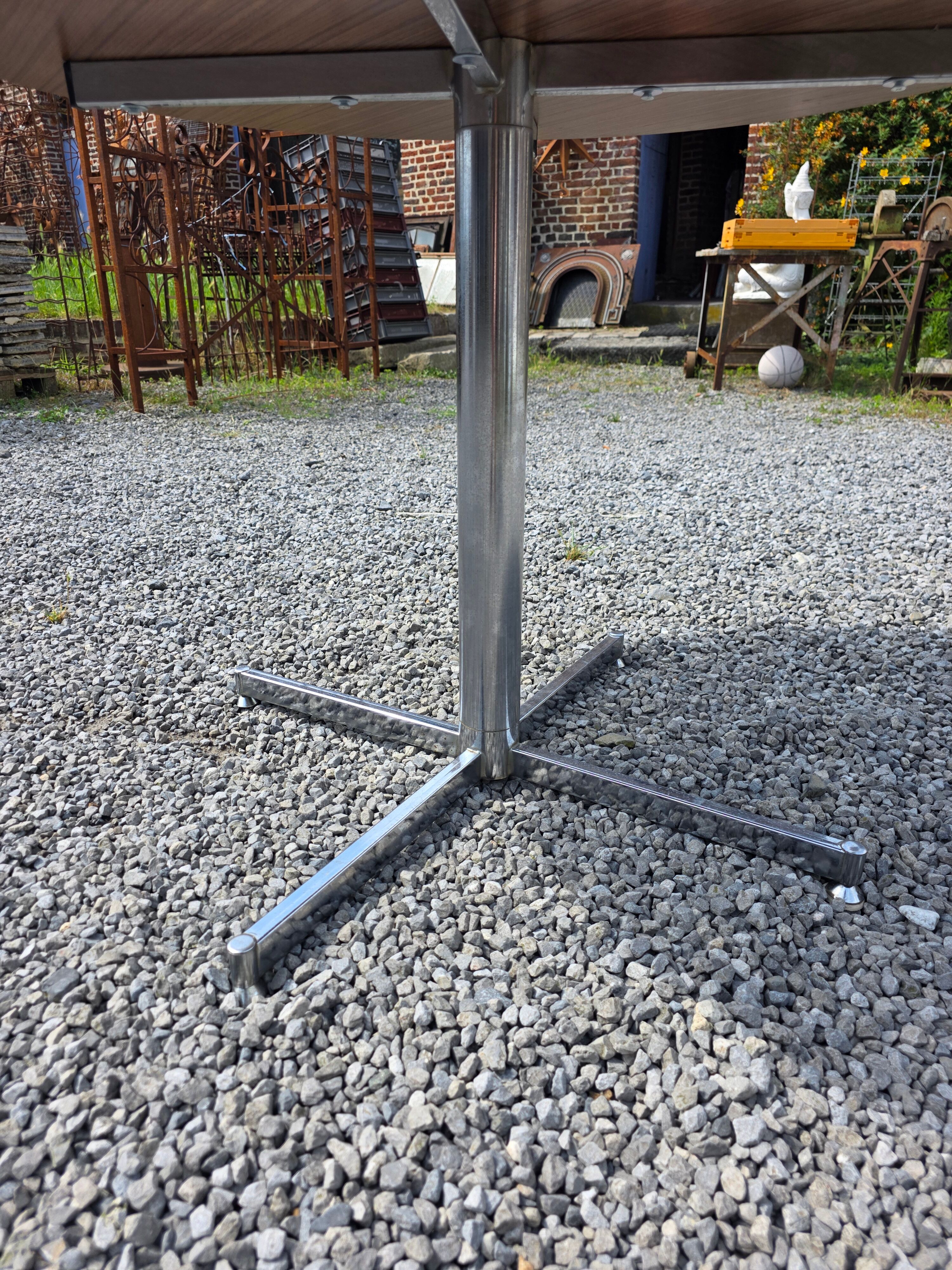 Formica table with chrome legs from the 1970s.