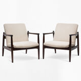 Pair of GFM 64 armchairs from the 1960s.