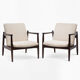 Pair of GFM 64 armchairs from the 1960s.