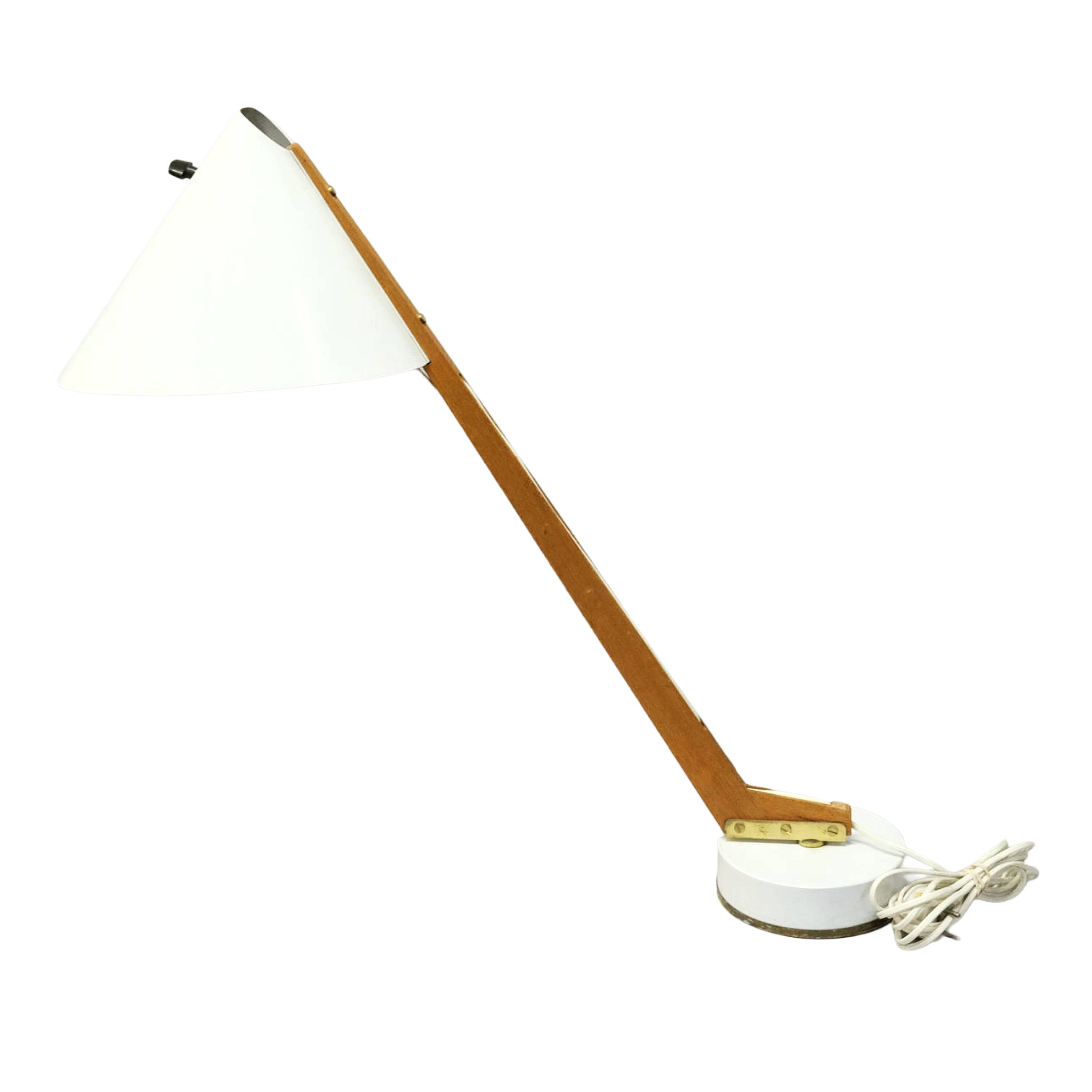 Hans-Agne Jakobsson - Desk lamp "B 54" teak and brass - Sweden 1950